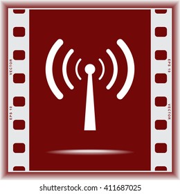 Wireless sign icon, vector illustration. Flat design style 