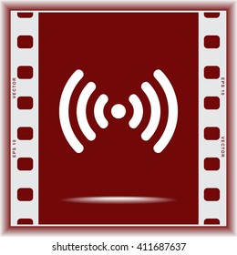 Wireless sign icon, vector illustration. Flat design style 