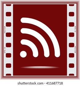 Wireless sign icon, vector illustration. Flat design style 