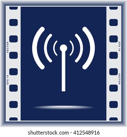 Wireless sign icon, vector illustration. Flat design style 