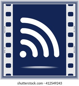 Wireless sign icon, vector illustration. Flat design style 