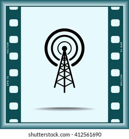 Wireless sign icon, vector illustration. Flat design style 