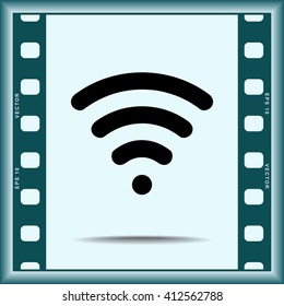 Wireless sign icon, vector illustration. Flat design style 