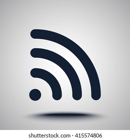 Wireless sign icon, vector illustration. Flat design style 