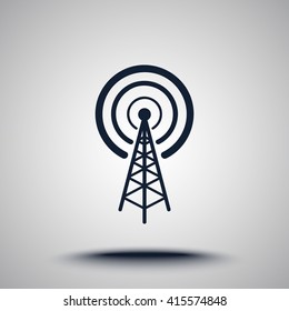 Wireless sign icon, vector illustration. Flat design style 