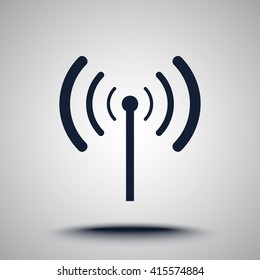 Wireless sign icon, vector illustration. Flat design style 
