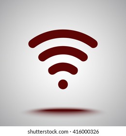 Wireless sign icon, vector illustration. Flat design style 