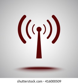 Wireless sign icon, vector illustration. Flat design style 