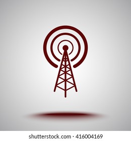 Wireless sign icon, vector illustration. Flat design style 