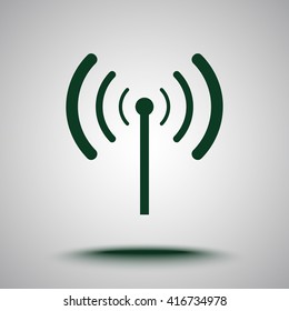 Wireless sign icon, vector illustration. Flat design style 