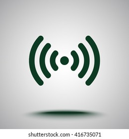 Wireless sign icon, vector illustration. Flat design style 