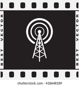 Wireless sign icon, vector illustration. Flat design style 