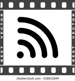 Wireless sign icon, vector illustration. Flat design style 