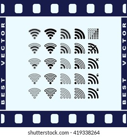 Wireless sign icon, vector illustration. Flat design style 