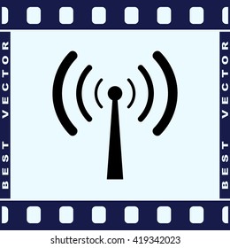 Wireless sign icon, vector illustration. Flat design style 