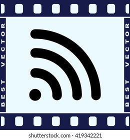 Wireless sign icon, vector illustration. Flat design style 