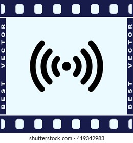 Wireless sign icon, vector illustration. Flat design style 