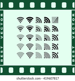 Wireless sign icon, vector illustration. Flat design style 