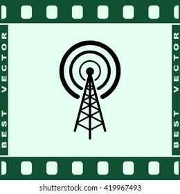 Wireless sign icon, vector illustration. Flat design style 
