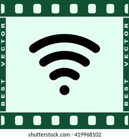 Wireless sign icon, vector illustration. Flat design style 