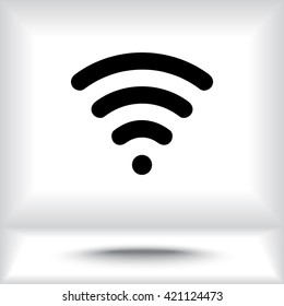 Wireless sign icon, vector illustration. Flat design style 