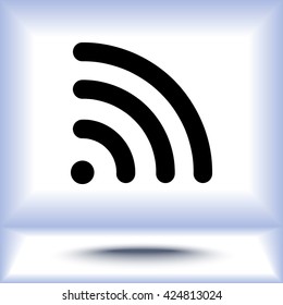 Wireless sign icon, vector illustration. Flat design style 