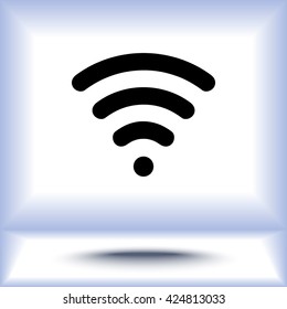 Wireless sign icon, vector illustration. Flat design style 