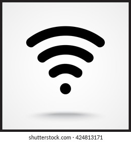 Wireless sign icon, vector illustration. Flat design style 