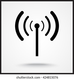Wireless sign icon, vector illustration. Flat design style 