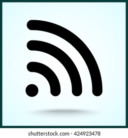 Wireless sign icon, vector illustration. Flat design style 