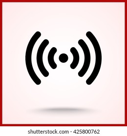 Wireless sign icon, vector illustration. Flat design style 