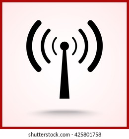 Wireless sign icon, vector illustration. Flat design style 
