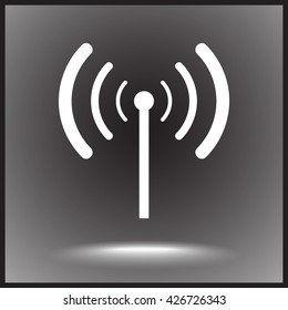 Wireless sign icon, vector illustration. Flat design style 