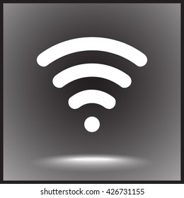 Wireless sign icon, vector illustration. Flat design style 