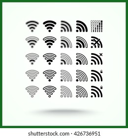 Wireless sign icon, vector illustration. Flat design style 