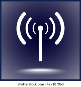 Wireless sign icon, vector illustration. Flat design style 