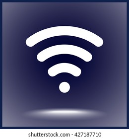 Wireless sign icon, vector illustration. Flat design style 