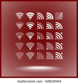 Wireless sign icon, vector illustration. Flat design style 