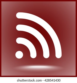 Wireless sign icon, vector illustration. Flat design style 