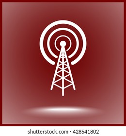 Wireless sign icon, vector illustration. Flat design style 