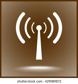 Wireless sign icon, vector illustration. Flat design style 