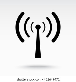 Wireless sign icon, vector illustration. Flat design style 