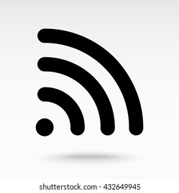Wireless sign icon, vector illustration. Flat design style 