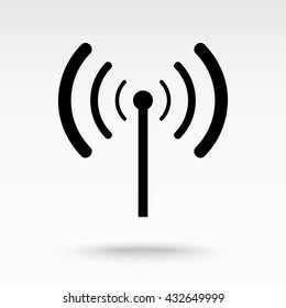 Wireless sign icon, vector illustration. Flat design style 