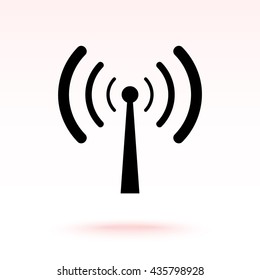 Wireless sign icon, vector illustration. Flat design style 