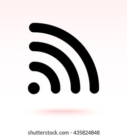 Wireless sign icon, vector illustration. Flat design style 