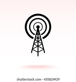 Wireless sign icon, vector illustration. Flat design style 