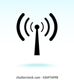Wireless sign icon, vector illustration. Flat design style 