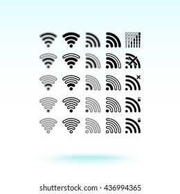 Wireless sign icon, vector illustration. Flat design style 