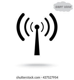 Wireless sign icon, vector illustration. Flat design style 